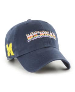 Michigan Wolverines PRIDE 47 Brand Navy Clean Up Adjustable Hat