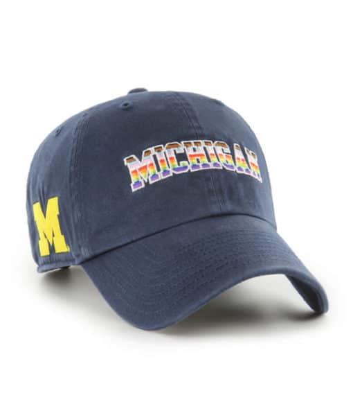 Michigan Wolverines PRIDE 47 Brand Navy Clean Up Adjustable Hat