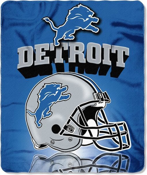 Detroit Lions 50 x 60 Gridiron Blue Rolled Fleece Throw Blanket