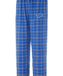 Detroit Lions Men's Ledger Blue Flannel Pajama Pants