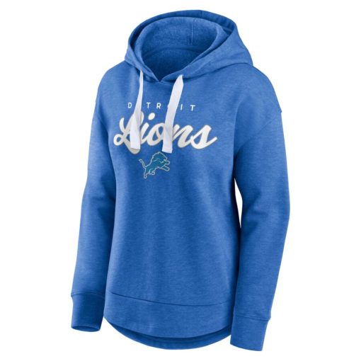 Detroit Lions Women's Fanatics Heather Blue Pullover Hoodie