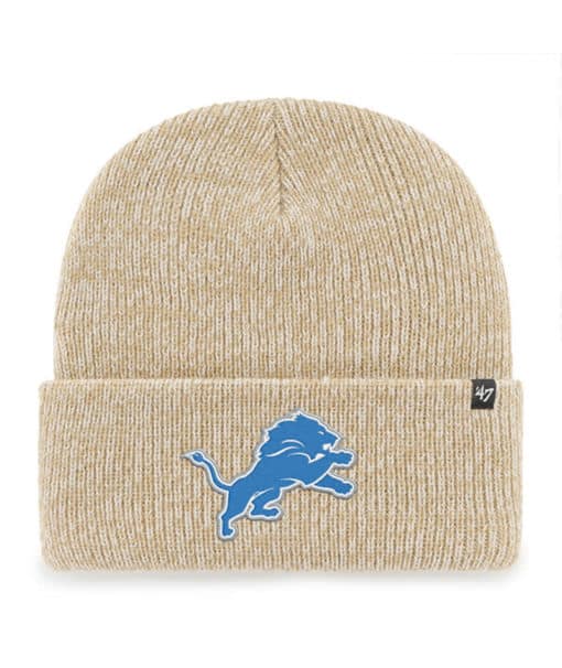 Detroit Lions 47 Brand Khaki Brain Freeze Cuff Knit Hat