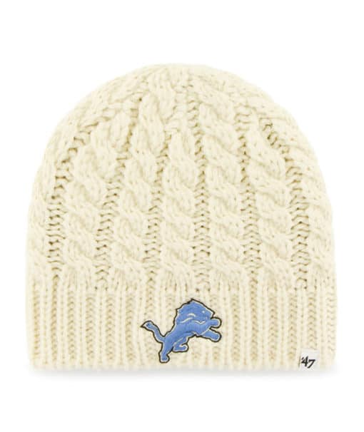 Detroit Lions Women's 47 Brand Natural Newbury Beanie Knit Hat