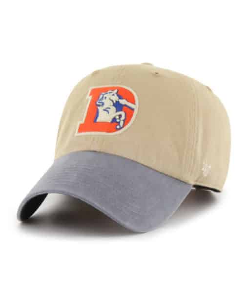 Denver Broncos 47 Brand Vintage Khaki Ashford Clean Up Snapback Hat - Image 2