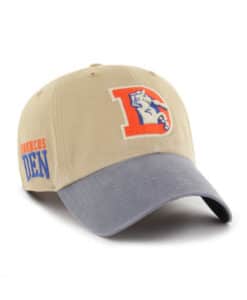 Denver Broncos 47 Brand Vintage Khaki Ashford Clean Up Snapback Hat