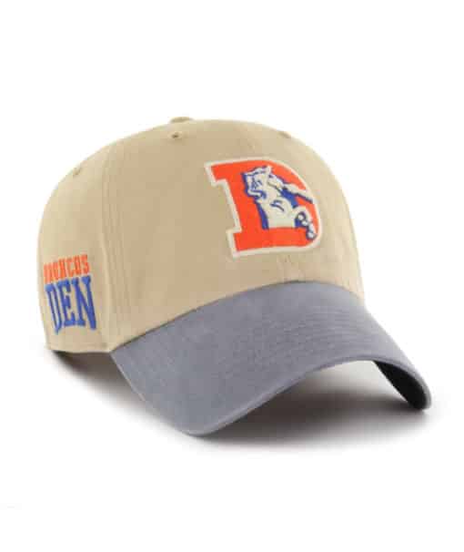 Denver Broncos 47 Brand Vintage Khaki Ashford Clean Up Snapback Hat