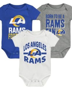 Los Angeles Rams Baby 3 Pack Onesie Creeper Set