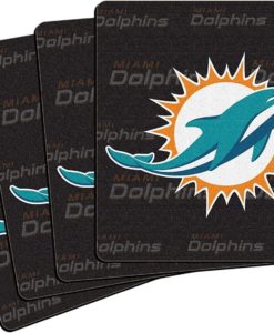 Miami Dolphins 4 Pack Coaster Set