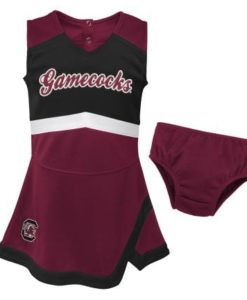 South Carolina Gamecocks Baby Girls Garnet Cheer Jumper Dress