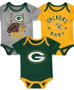 Green Bay Packers 3 Pack Onesie Creeper Set