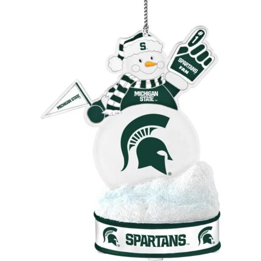 Michigan State Spartans LED Snowman Ornament