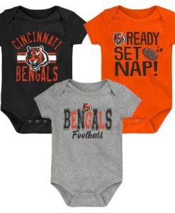 Cincinnati Bengals 3 Pack Nap Onesie Creeper Set