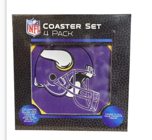 Minnesota Vikings 4 Pack Coaster Set