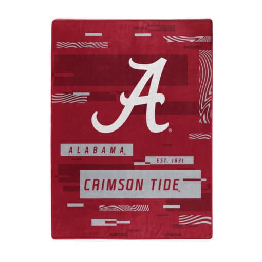 Alabama Crimson Tide 60x80 Blanket Raschel Digitize Design