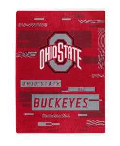 Ohio State Buckeyes 60x80 Blanket Raschel Digitize Design