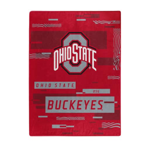 Ohio State Buckeyes 60x80 Blanket Raschel Digitize Design