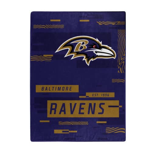 Baltimore Ravens 60x80 Blanket Raschel Digitize Design