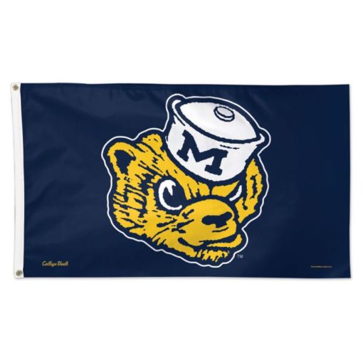 Michigan Wolverines 3'x5' Deluxe College Mascot Flag