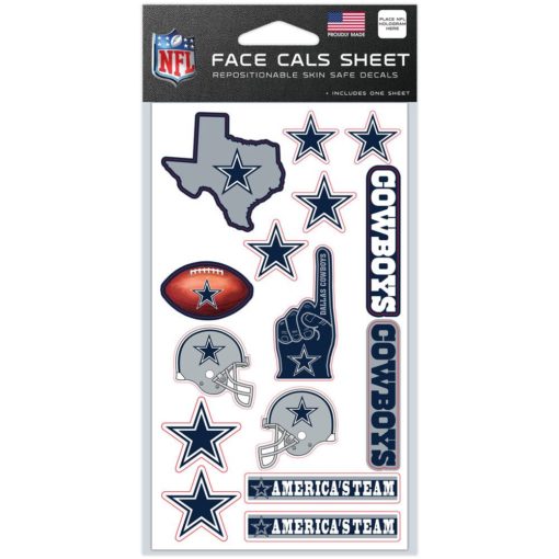 Dallas Cowboys Face Cals 4" x 7"