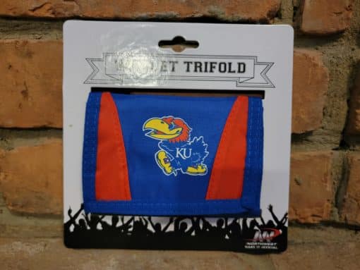 Kanssas Jayhawks Blue Red Nylon Trifold Wallet