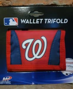 Washington Nationals Red Blue Nylon Trifold Wallet