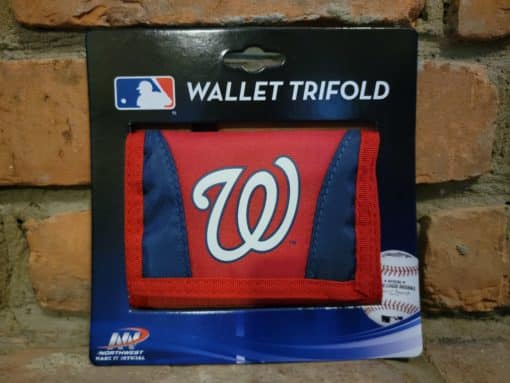 Washington Nationals Red Blue Nylon Trifold Wallet