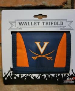 Virginia Cavaliers Blue Orange Nylon Trifold Wallet