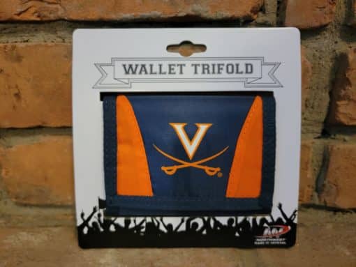 Virginia Cavaliers Blue Orange Nylon Trifold Wallet