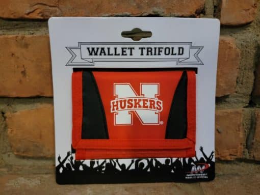 Nebraska Cornhuskers Red Nylon Trifold Wallet