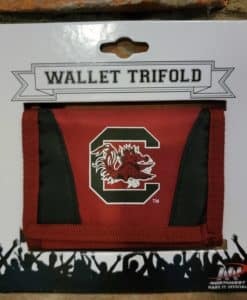 South Carolina Gamecocks Garnet Black Nylon Trifold Wallet