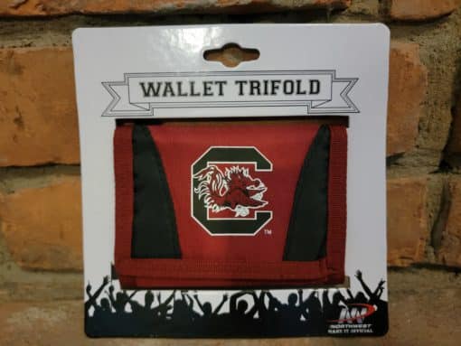 South Carolina Gamecocks Garnet Black Nylon Trifold Wallet