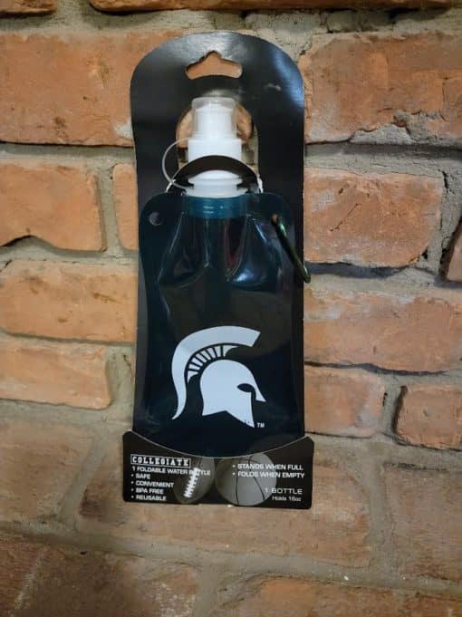Michigan State Spartans Foldable 16 oz Water Bottle