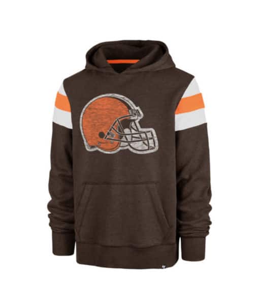 Cleveland Browns Men's 47 Brand Espresso Nico Pullover Hoodie