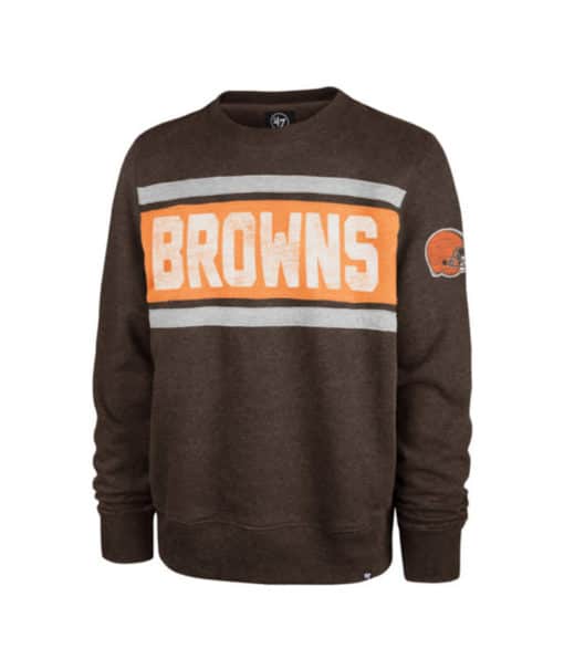 Cleveland Browns Men's 47 Brand Espresso Crew Pullover Sweatshirt