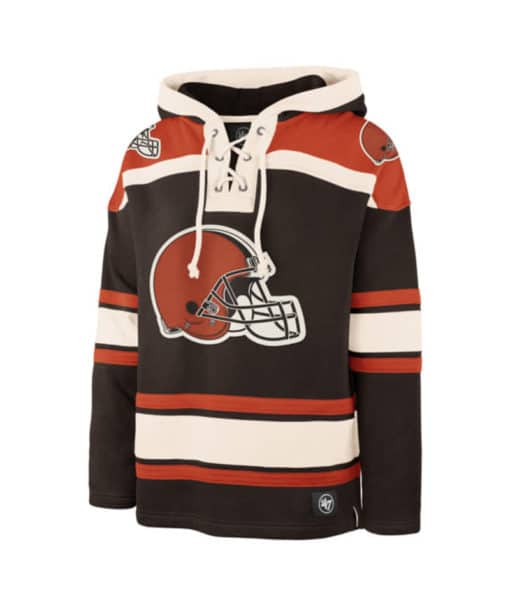 Cleveland Browns Men's 47 Brand Brown Pullover Jersey Hoodie