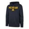 Michigan Wolverines Men's 47 Brand Navy Pregame Pullover Hoodie