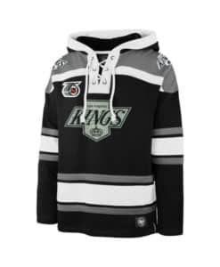 Los Angeles Kings Men's 47 Brand Black Vintage Retro Freeze Pullover Jersey Hoodie