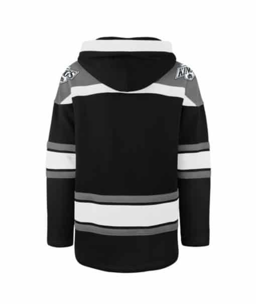 Los Angeles Kings Men's 47 Brand Black Vintage Retro Freeze Pullover Jersey Hoodie - Image 2