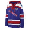 New York Rangers Men's 47 Brand Blue Vintage Retro Freeze Pullover Jersey Hoodie