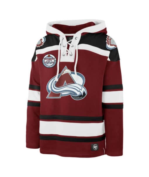 Colorado Avalanche Men's 47 Brand Burgundy Retro Freeze Pullover Jersey Hoodie