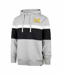 Michigan Wolverines Men's 47 Brand Warren Gray Pullover Hoodie