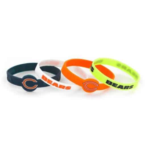 Chicago Bears Bracelets 4 Pack Silicone