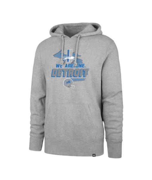 Detroit Lions Men's 47 Brand Vintage Gray Headline Hoodie