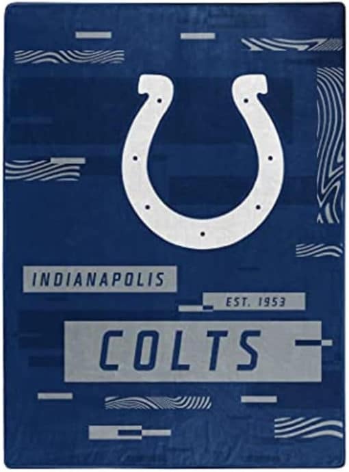 Indianapolis Colts 60x80 Blanket Raschel Digitize Design