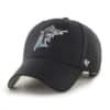 Miami Marlins 47 Brand Cooperstown Black MVP Adjustable Hat