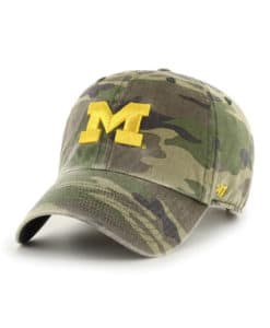 Michigan Wolverines 47 Brand Cargo Camo Clean Up Adjustable Hat