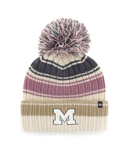 Michigan Wolverines Women's 47 Brand Natural Daphne Cuff Knit Hat