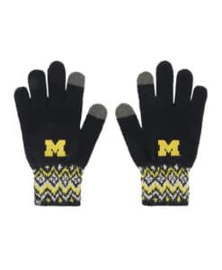 Michigan Wolverines Women's 47 Brand Elsa Navy Gloves