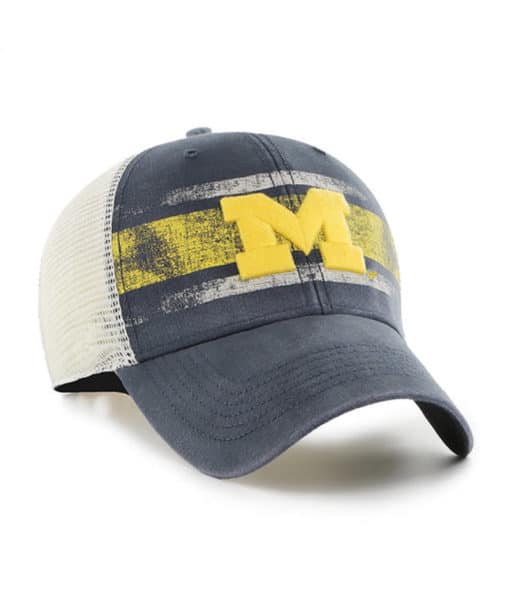 Michigan Wolverines 47 Brand Interlude Vintage Navy MVP Mesh Snapback Hat