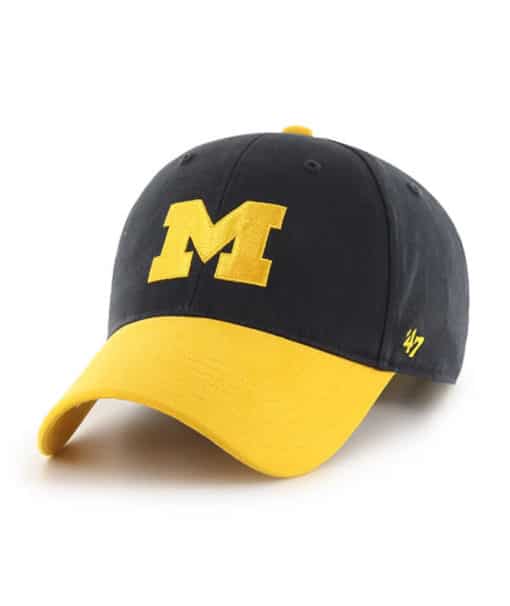 Michigan Wolverines YOUTH 47 Brand Navy Short Stack MVP Adjustable Hat